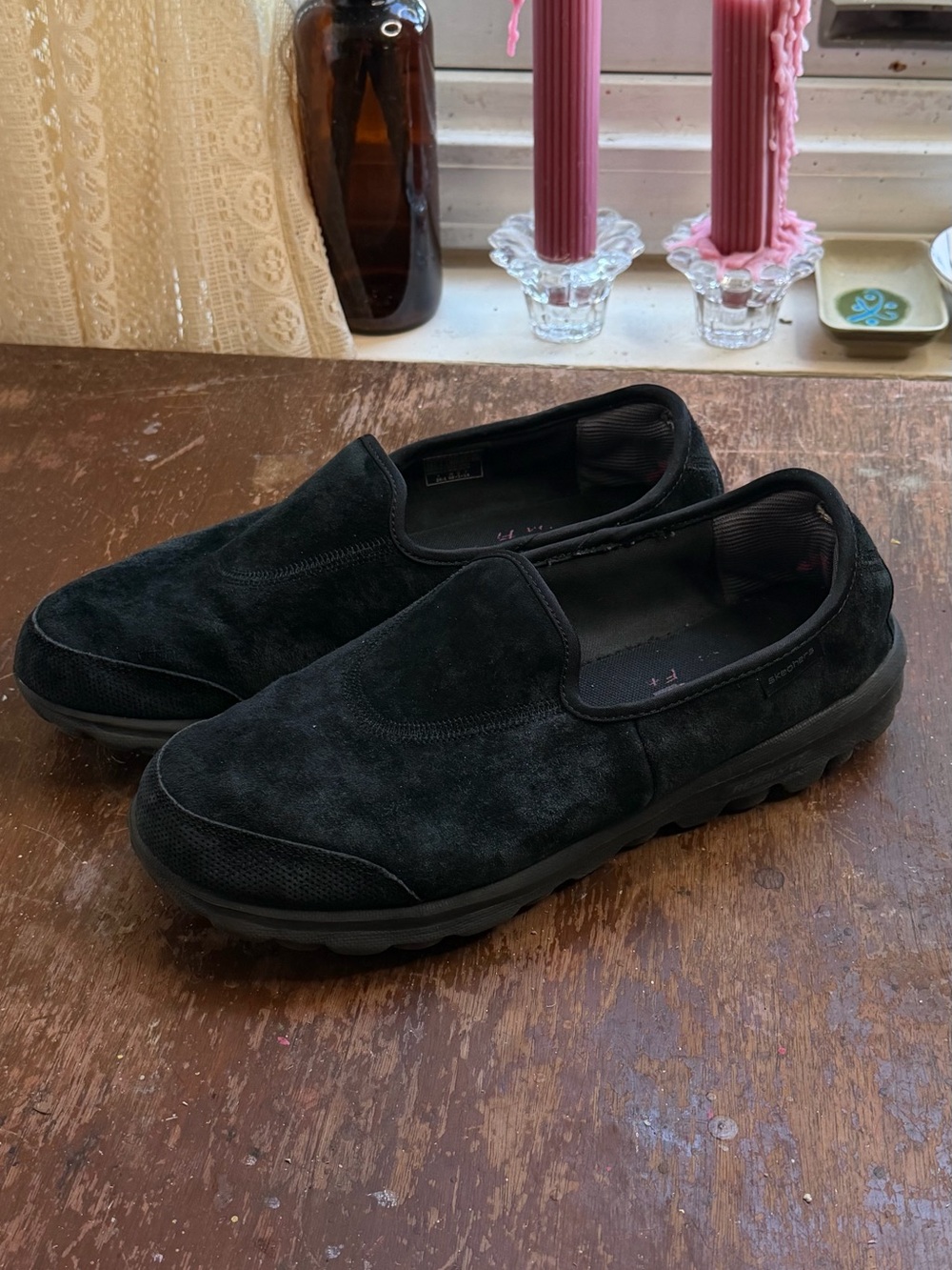 Men's Black Suede Slip-On Casual Shoes